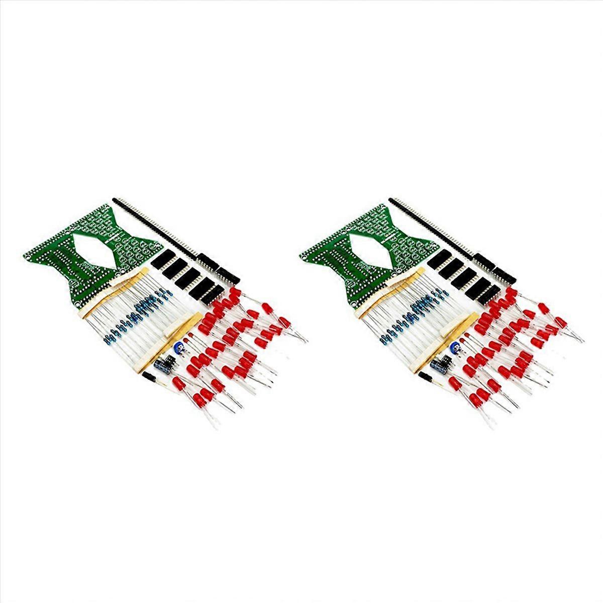 30 LEDs Electronic Hourglass LED DIY Kit Double Layer PCB Board