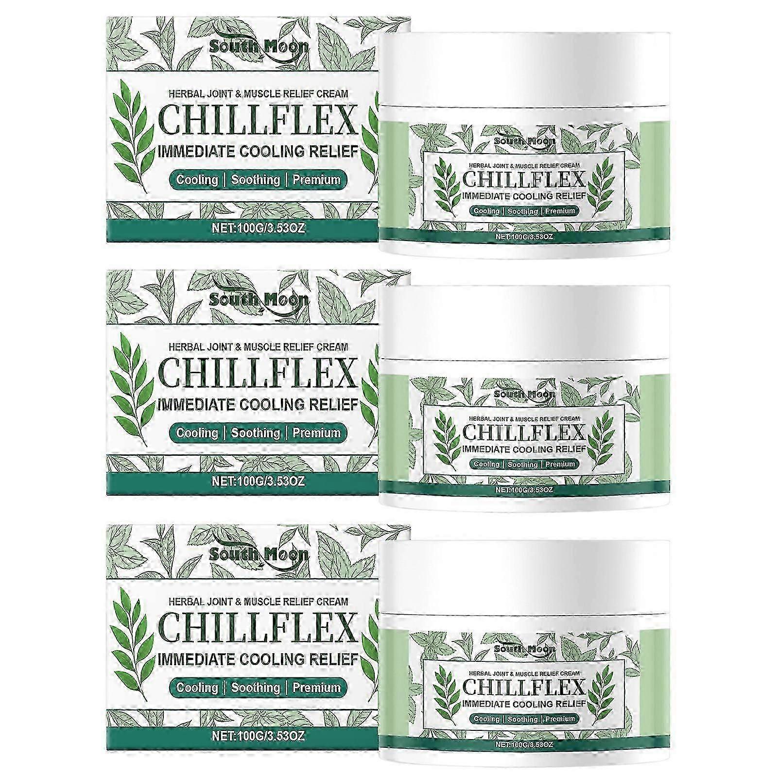 كريم Chillflex العشبي المهدئ يخفف من انزعاج المفاصل والعضلات ، كريم تدليك المنثول لتخفيف المفاصل والعضلات