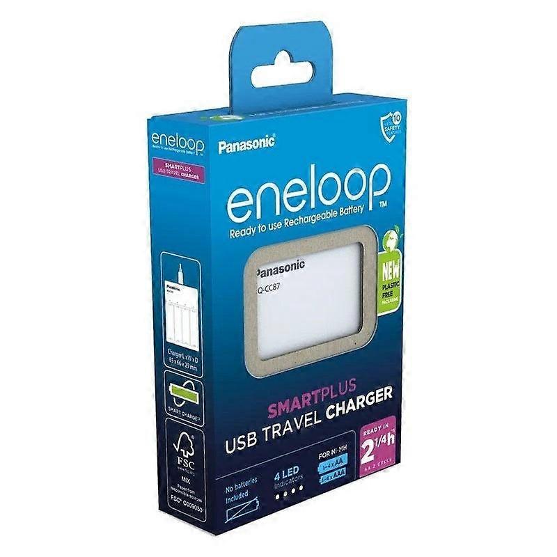 Cargador de batería USB Panasonic Eneloop Smartplus Bq-cc87 (bq-cc87usb)
