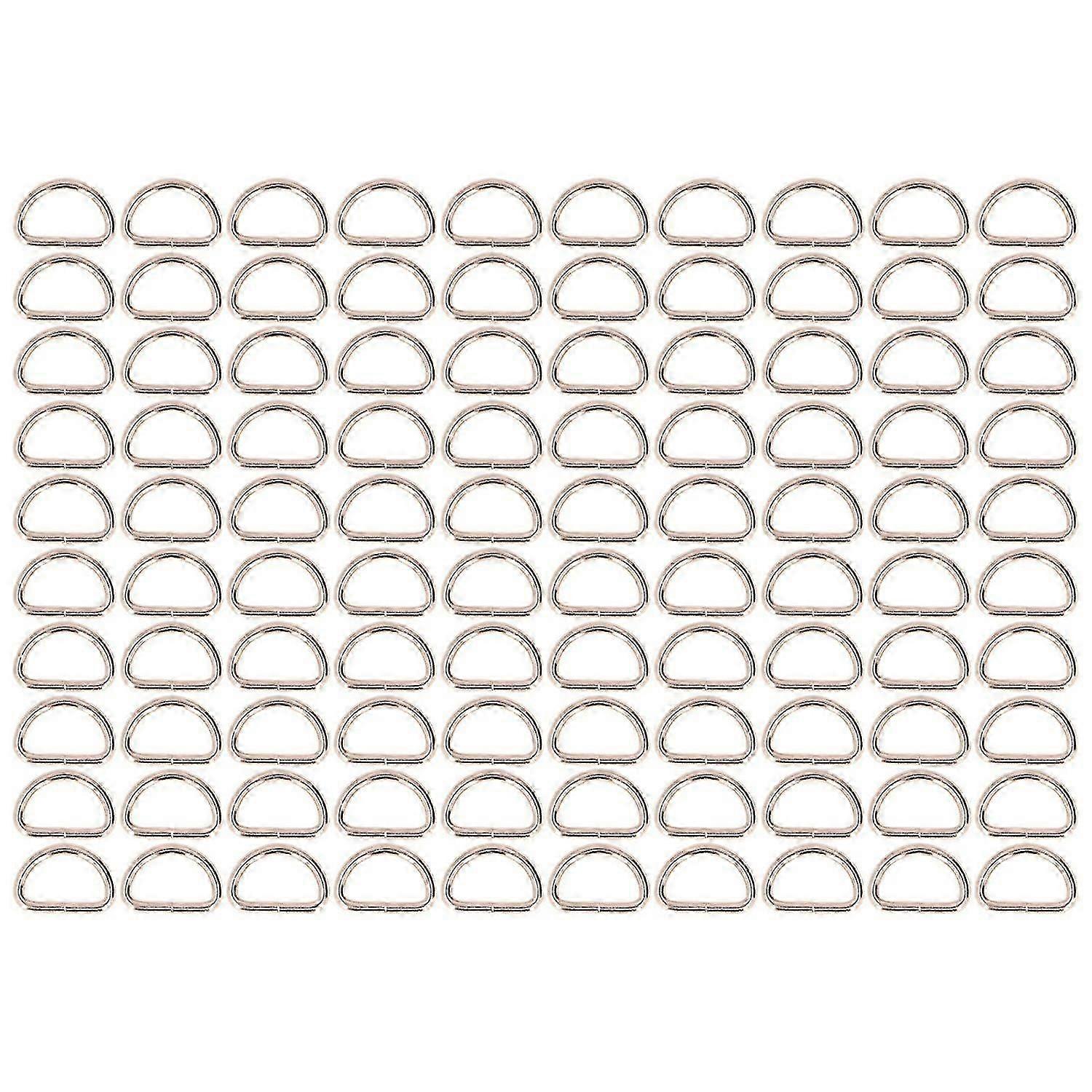 100pcs D Rings Durable Wearable Easy Replaceable Convenient Practical Compact Bag Buckles for Neckla