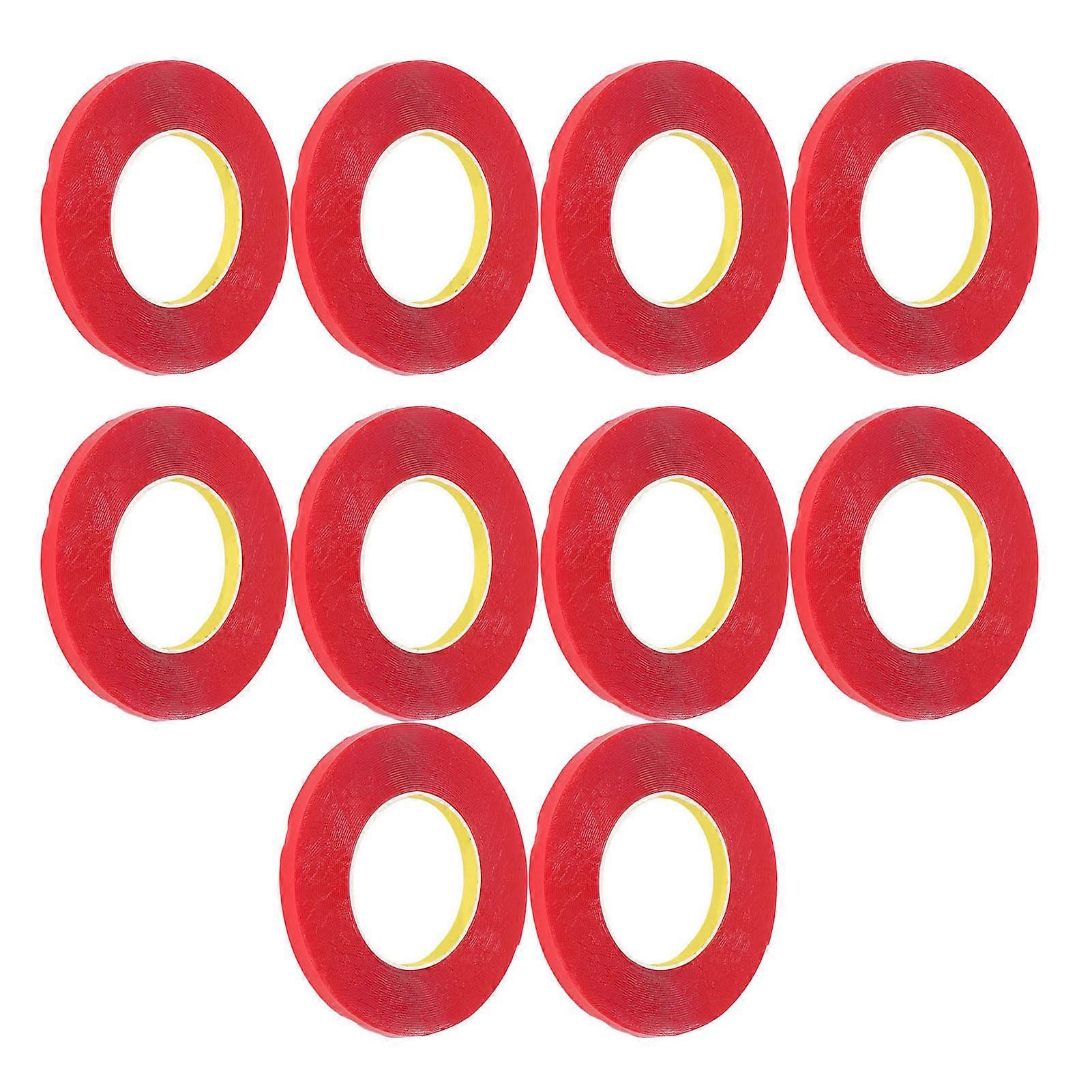 10 Rolls Double Sided Tape Clear Acrylic Removable Adhesive Heavy Duty Mounting Tape for Photo Frame Glass Installation 