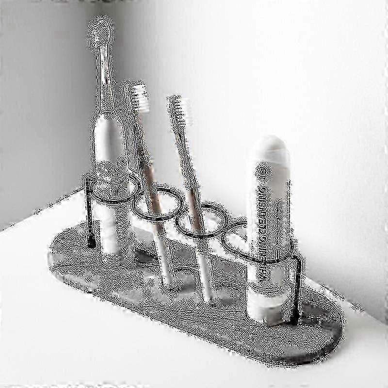 Toothbrush and Toothpaste Storage Rack with Cup Holder for Bath Accessories
