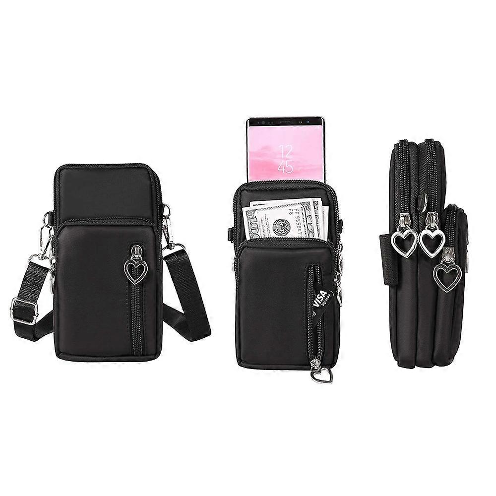 Nylon Phone Multi-Pocket Crossbody Bag Screen Cell Phone Purses and Wallet