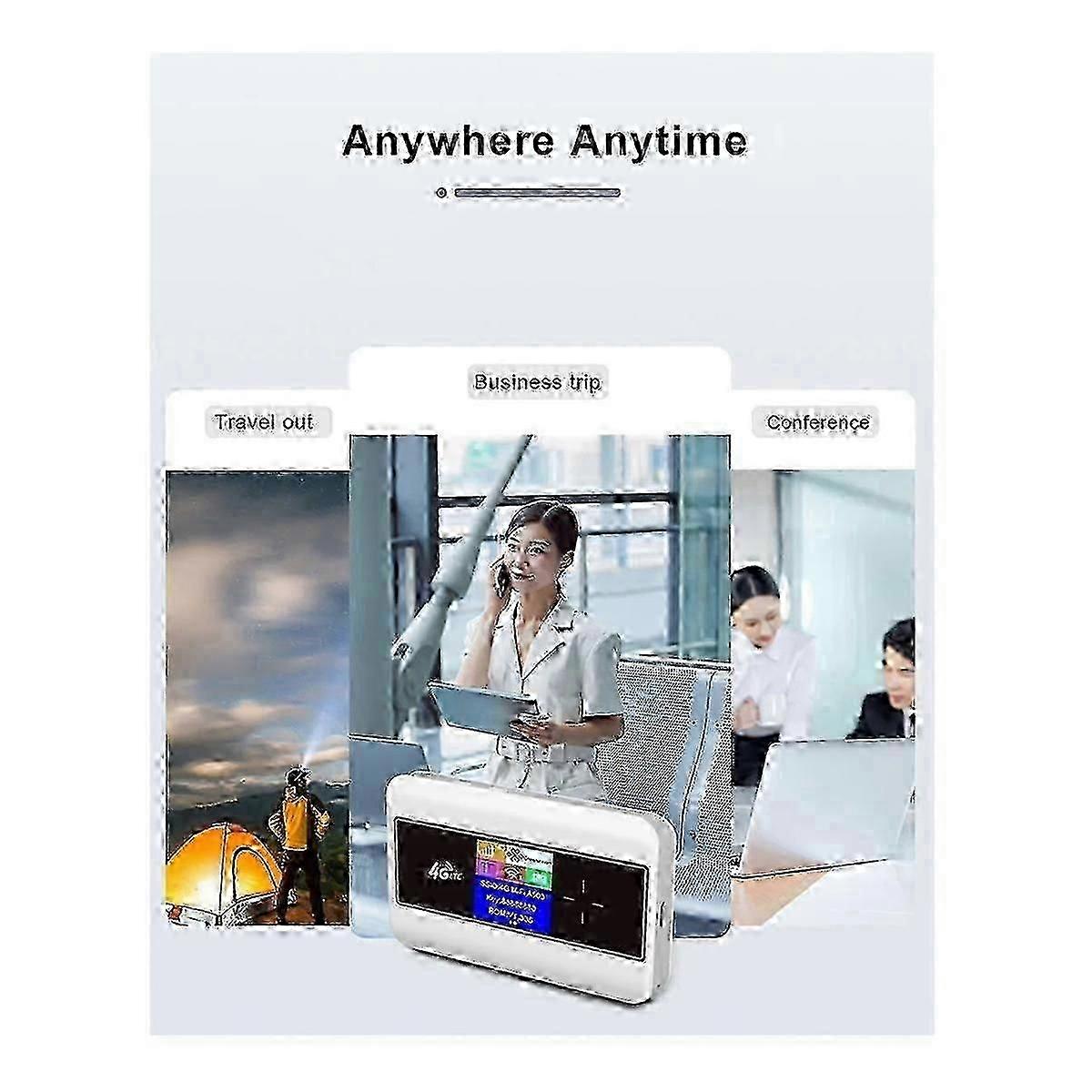 4G SIM Card Wifi Router Color LCD Display Lte Modem Sim Card Pocket MIFI Hotspot 10 WiFi Users Buil JN
