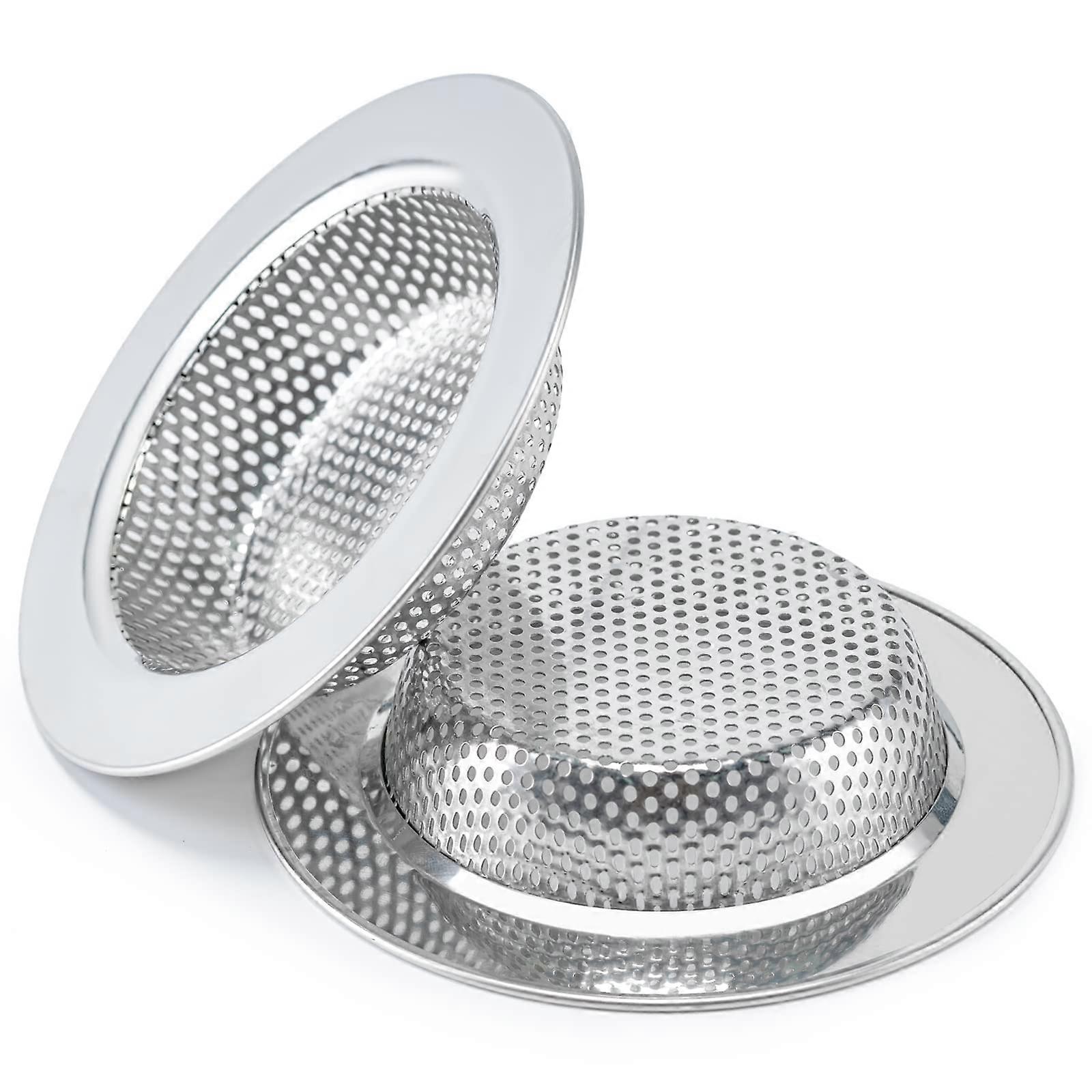 Sink Strainer 2 Pcs Compatible With Most Kitchen Sink Drain Baskets Upgraded Double Layer Safe Design