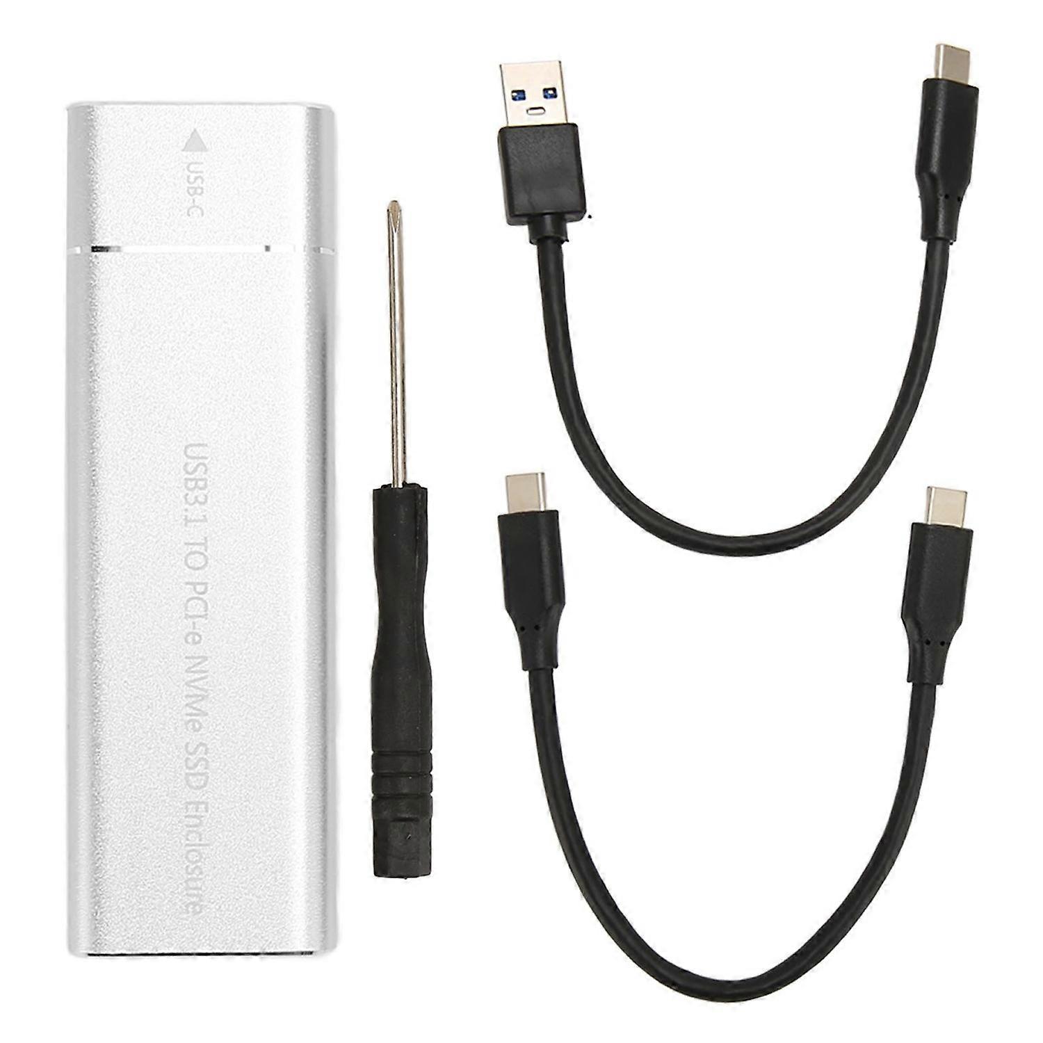 M.2 NVMe SSD Enclosure 10Gbps 2TB USB 3.1 Type C UASP Protocol Type C SSD Enclosure for 2230 2242 22