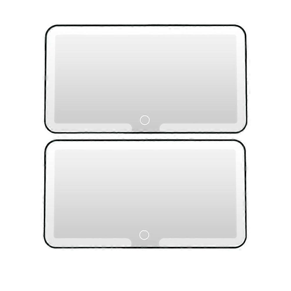 For Car Rearview Mirror Visor Vanity Mirror with 70 LED Lights 3 Color Modes USB Rechargeable Touch Control