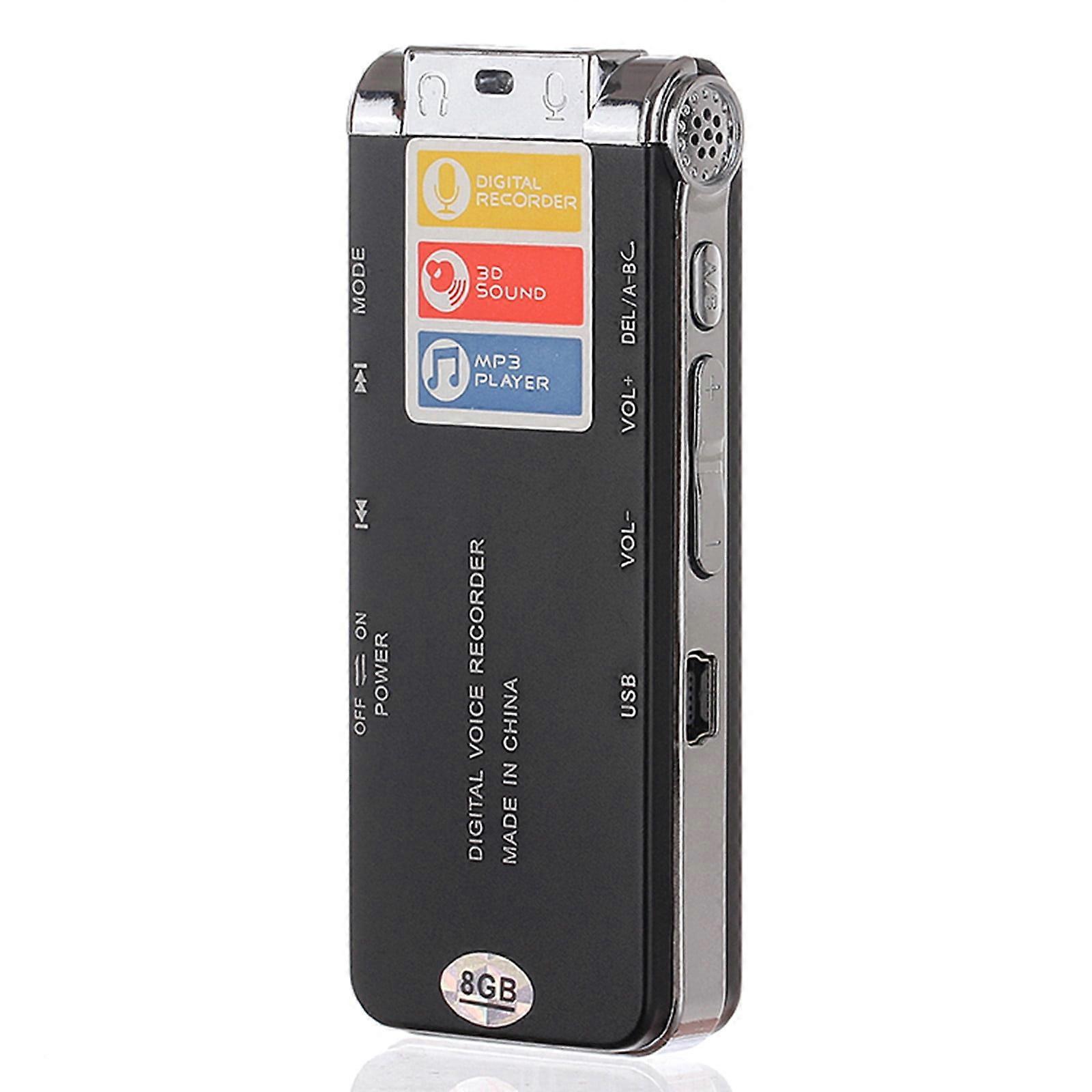 Jacenvly 8GB Voice Recorder, 1200H Recording, Voice Activated for Lectures & Meetings, MP3 Player, Password, Variable Speed, Compatible with AIW