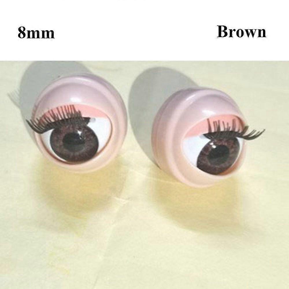 Doll Activity Eyes Doll Rolling Eyeballs with Eyelashes Simulation Active Eyeball DIY Doll Eyes