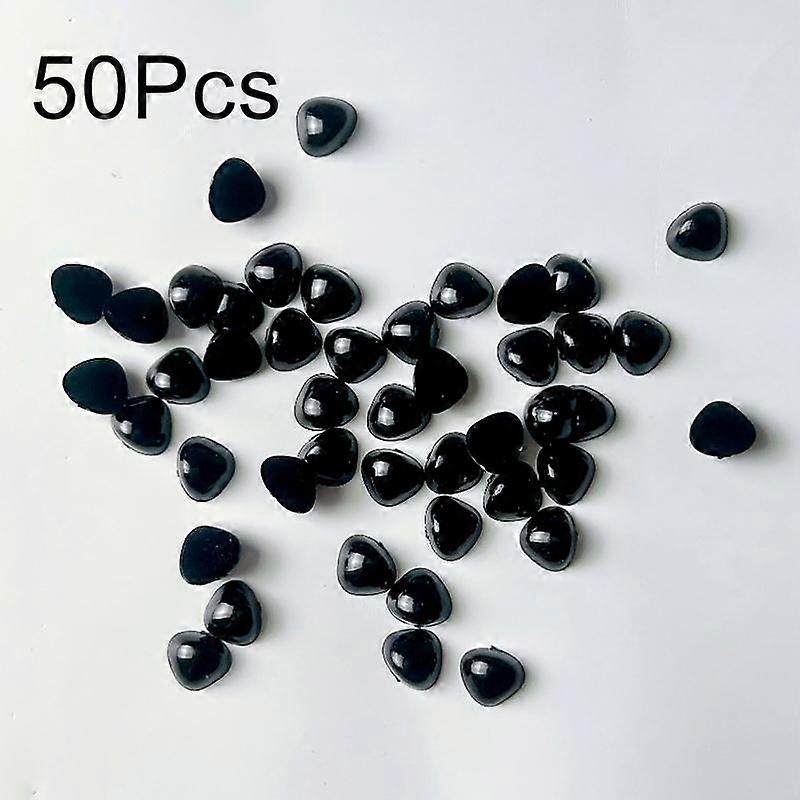 50Pcs Triangle Nose Accessories Cartoon Plush Toys Practical Plastic Manual DIY Triangle Doll Nose Flat Bottom