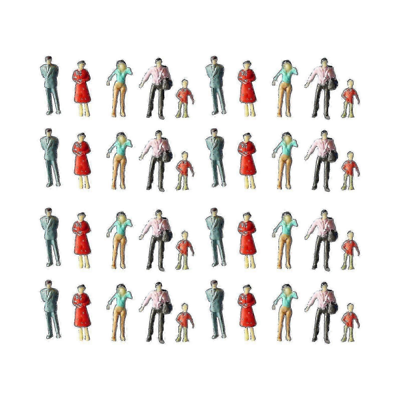 100pcs Mixed Miniature Sand Model DIY Standing People Figures