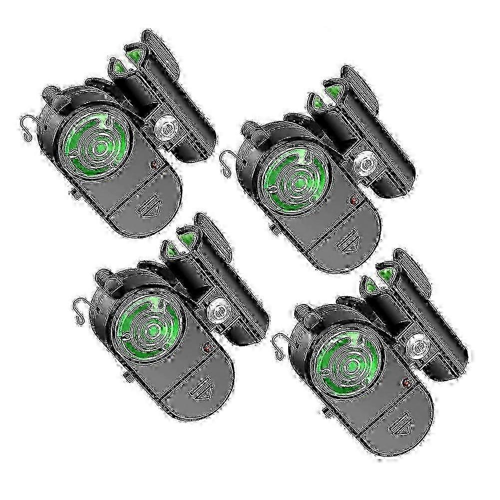 4Pcs Fishing Bite Alarm, Sensitive Electronic Alert with LED Light-Black