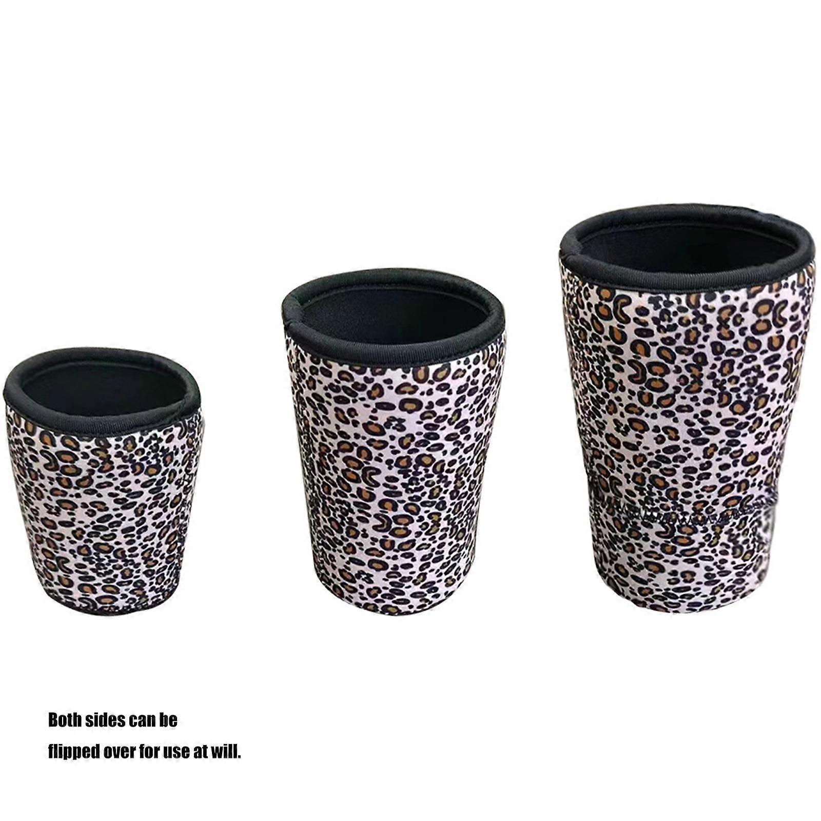 Recyclable Animal Print Cup Sleeve Insulated Coffee Lid Standard  Fabric Addition Multicolor