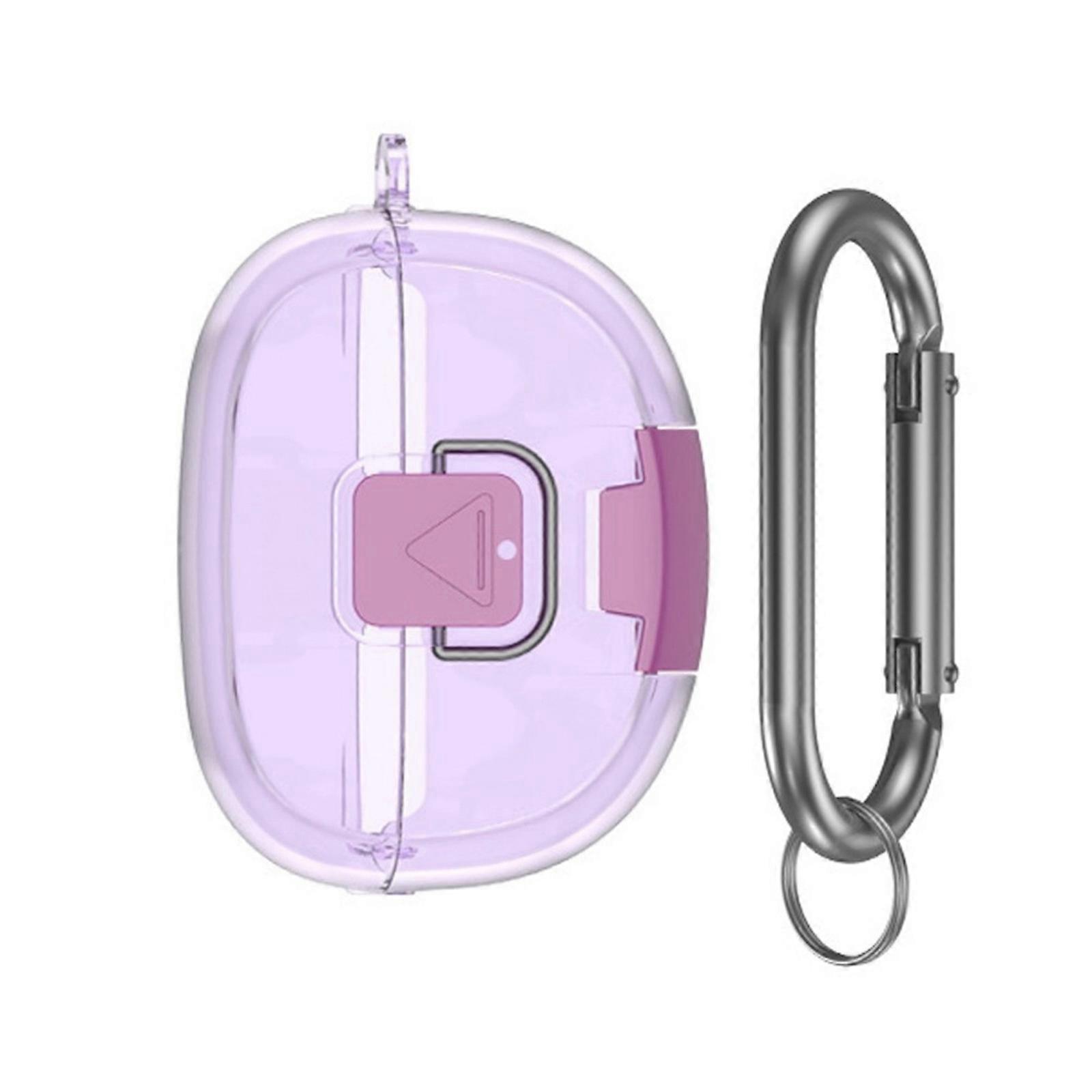 Silicone Case Soft Protective Case Shockproof Protective Skin Case with Bracket for Ultra Open Earbuds Replacement  Transparent lilac