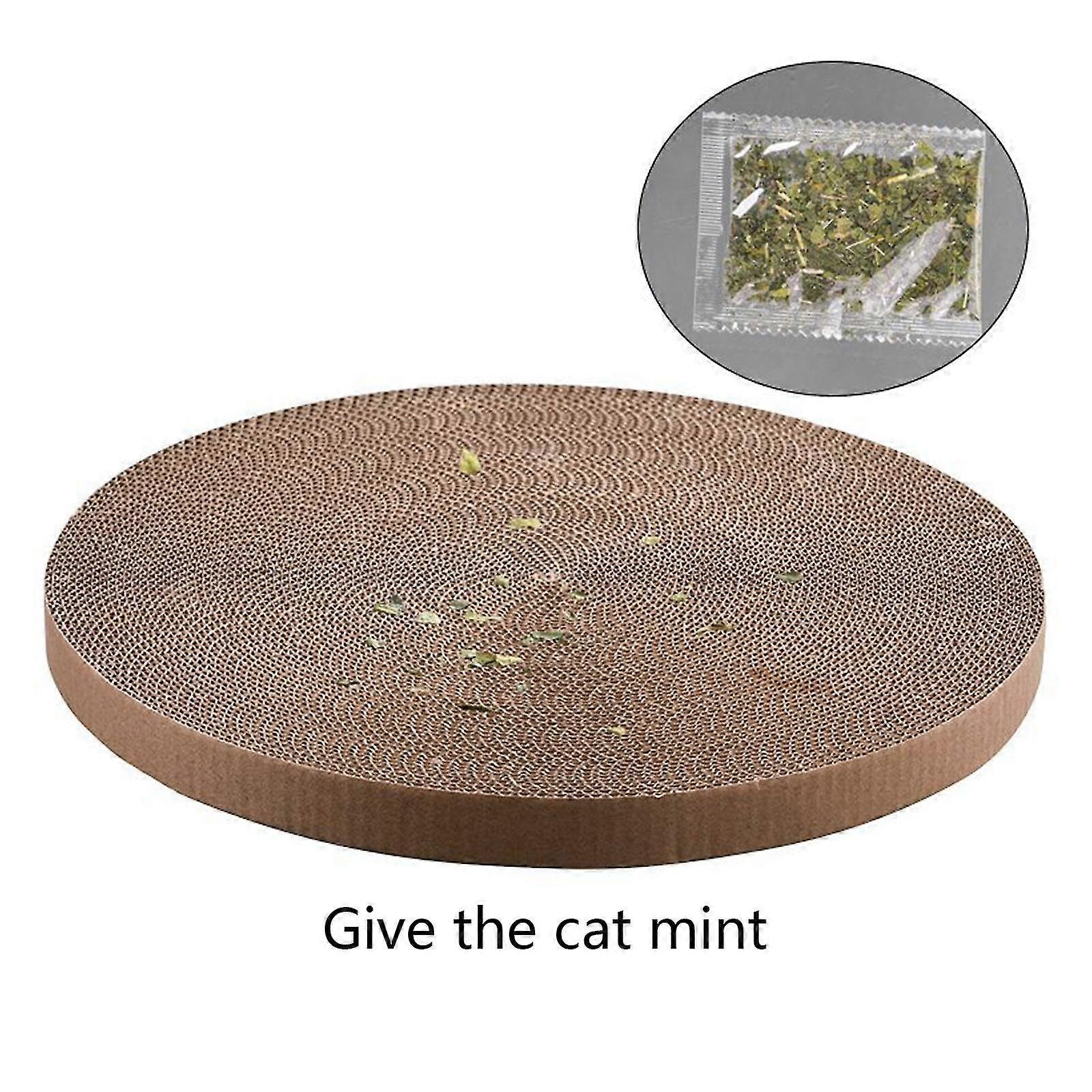 Dual-purpose Cat Scratching Board Cat Litter Nest, Thick Plush Pad, Replaceable Core - Orange 25-26