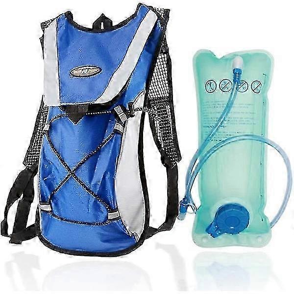 Hydration Backpack with 2 Liter Water Bladder, Lightweight and with Large Storage Space for Running, Hiking, Cycling