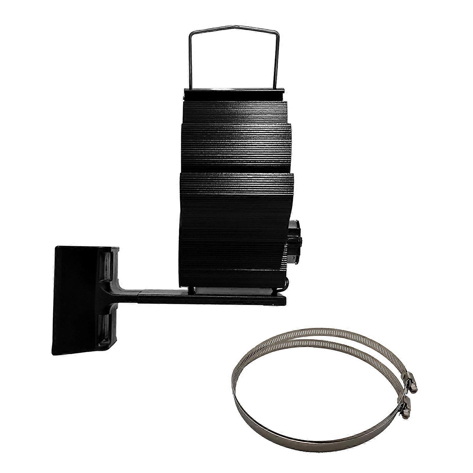 Modifizierter Ofenventilator mit Umlenkplatte für maximale Effizienz Ihres Kamins oder Ofens. Stilvolles Design, mehrfarbig.