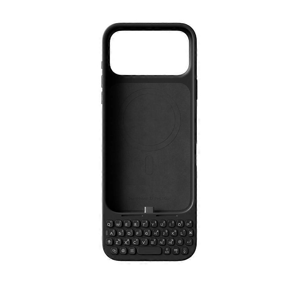 Mobile Keyboard for Iphone 17 Pro Max Plug Play Backlit Key Controlled Page Flipping Protective Phone Case Black