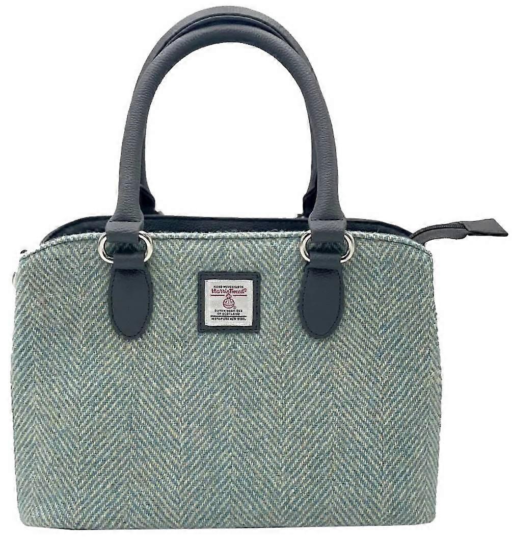 Maccessori Harris Tweed Top Handle Bag - Turquoise Blue