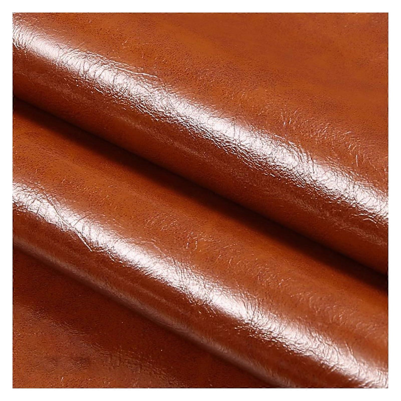 Self Adhesive Leather  Patch with Strong Adhesion for Furniture, Couch, Chairs, Car Seats, Reddish Brown