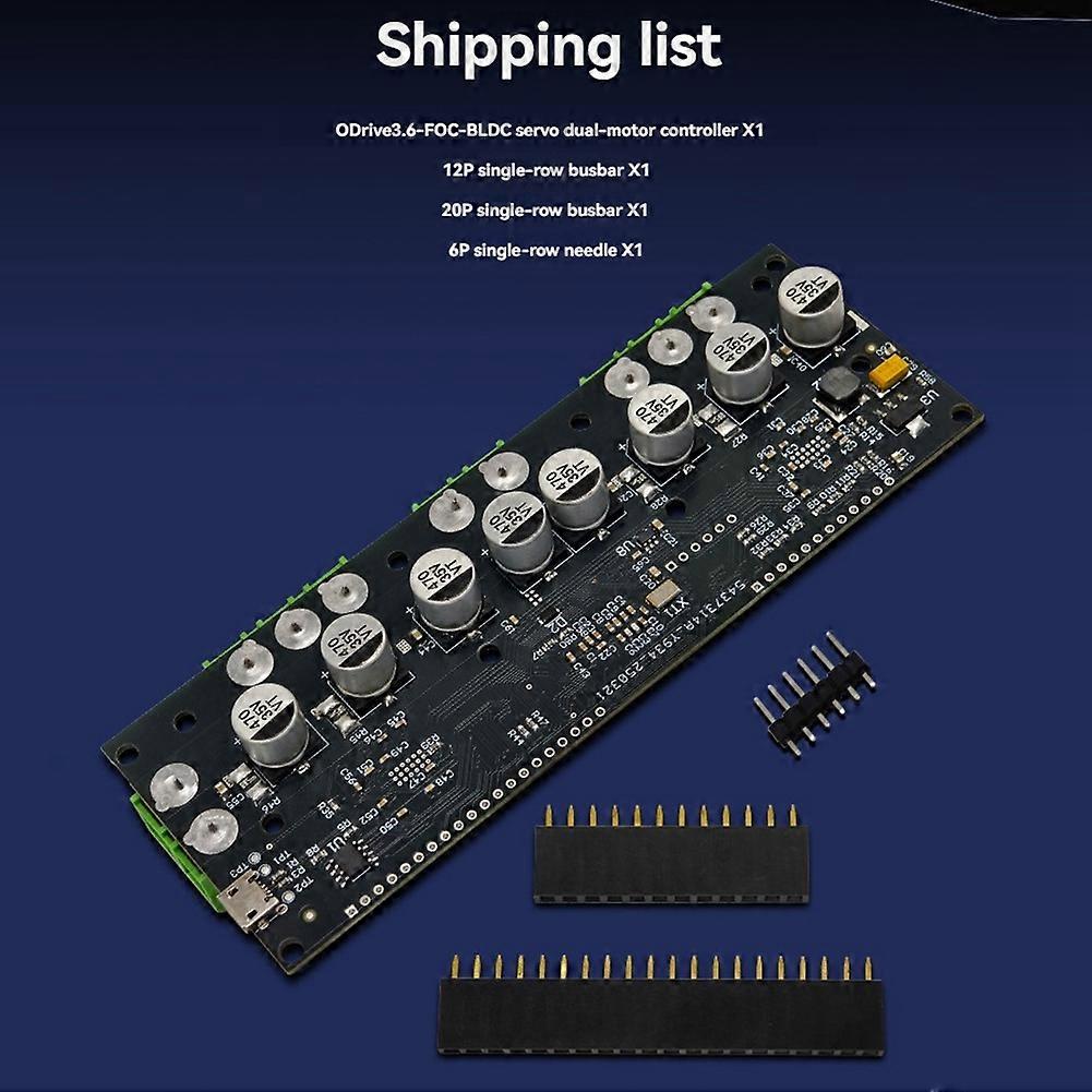 ODrive3.6 56V FOC-BLDC Servo Dual Motor Controller STM32F4 Support Multiple Encoder ODrive3.6 Motor Control Board 12-56V