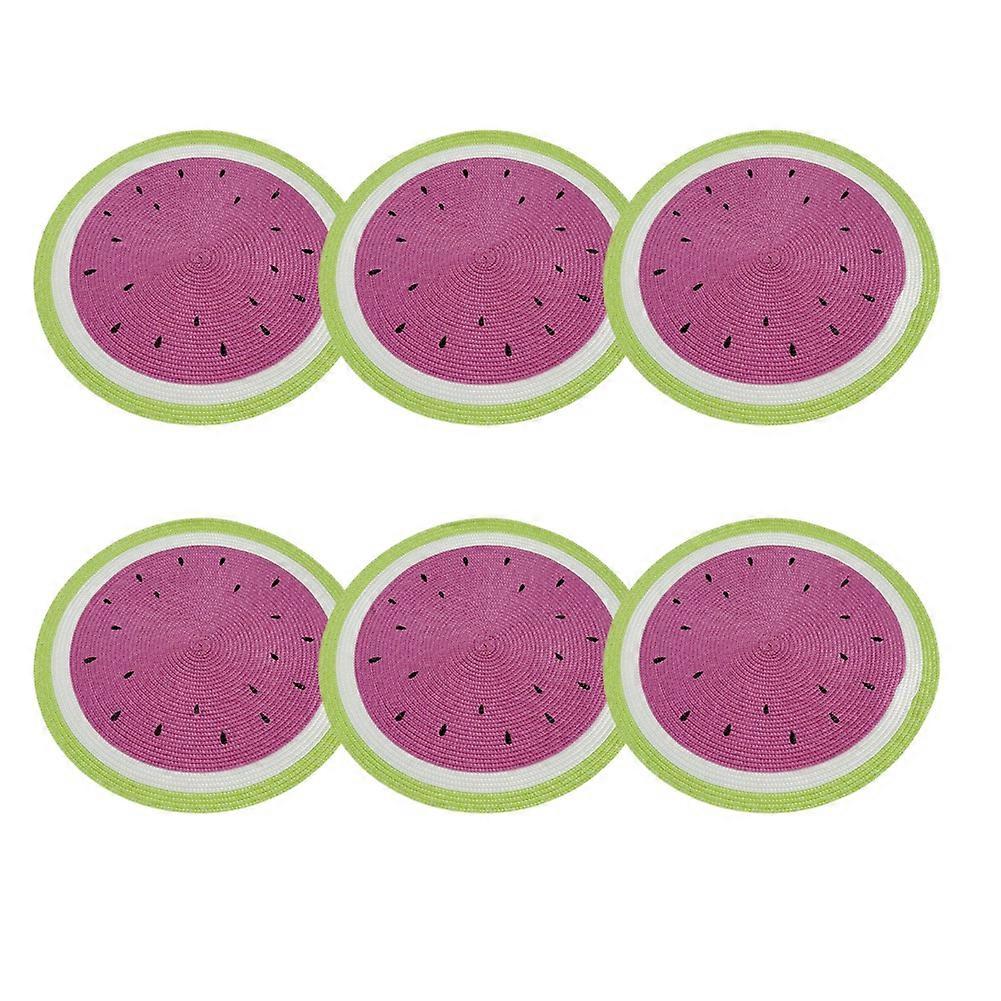 Round Placemats Fruit Pattern Table Mats Non-Slip Washable Kitchen Table Dinner Barbecue Thanksgiving