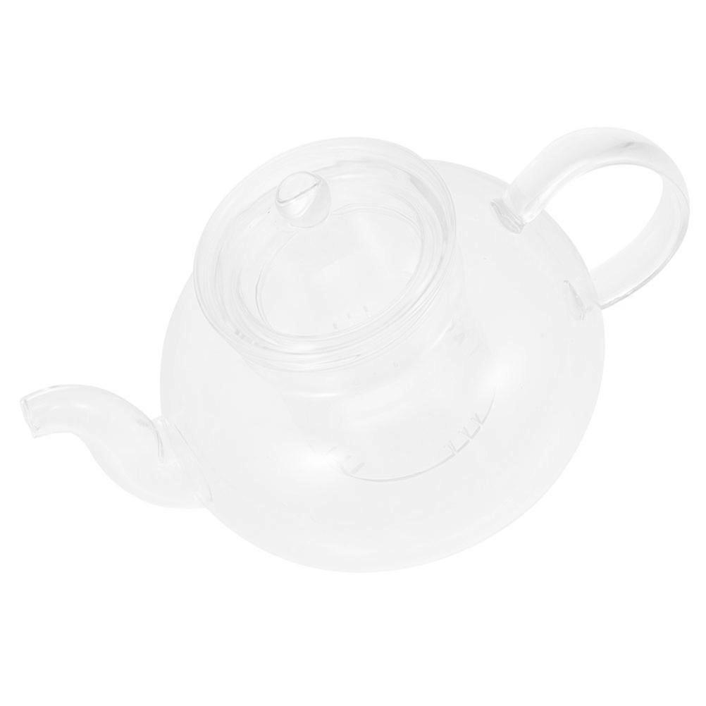 Heat Resistant Glass Teapot With Filter For Home Use And Office Use In Transparent Color 1Set