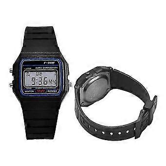 Relógio digital LED F-91W unissex à prova d'água retrô esportivo vintage