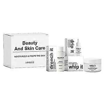 3-teiliges Hautpflege-Set von drench it + drip it + whip it, Hyaluronsäure & Niacinamid – Feuchtigkeitsspendend, Anti-Aging, Barriere-Reparatur