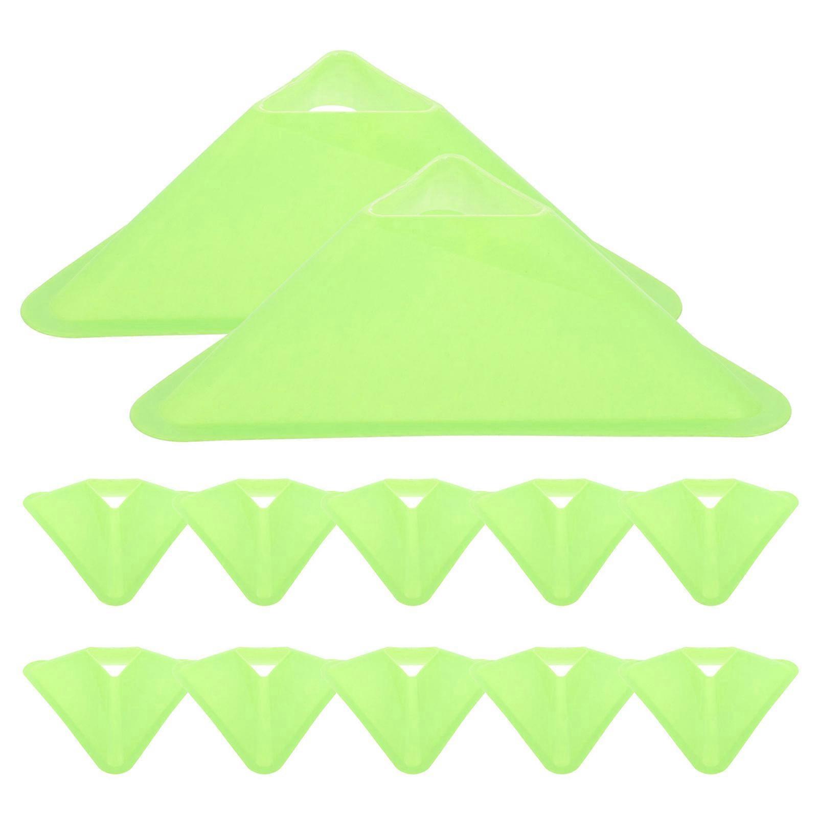 Disc Cone Set Soccer Training Triangular Plastic Cones for 20Pcs Usage