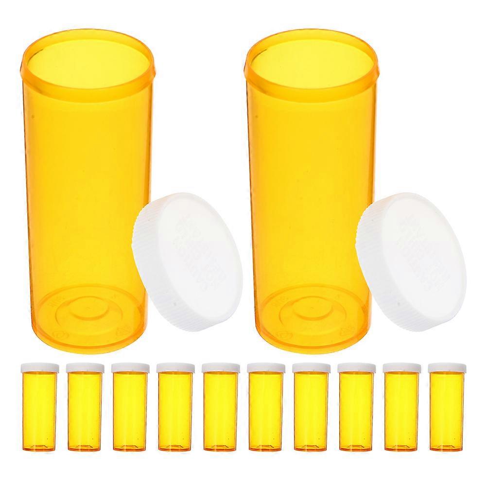 Pill Storage Case Plastic Medicine Container for Storage Use 12Pcs Orange Organizer