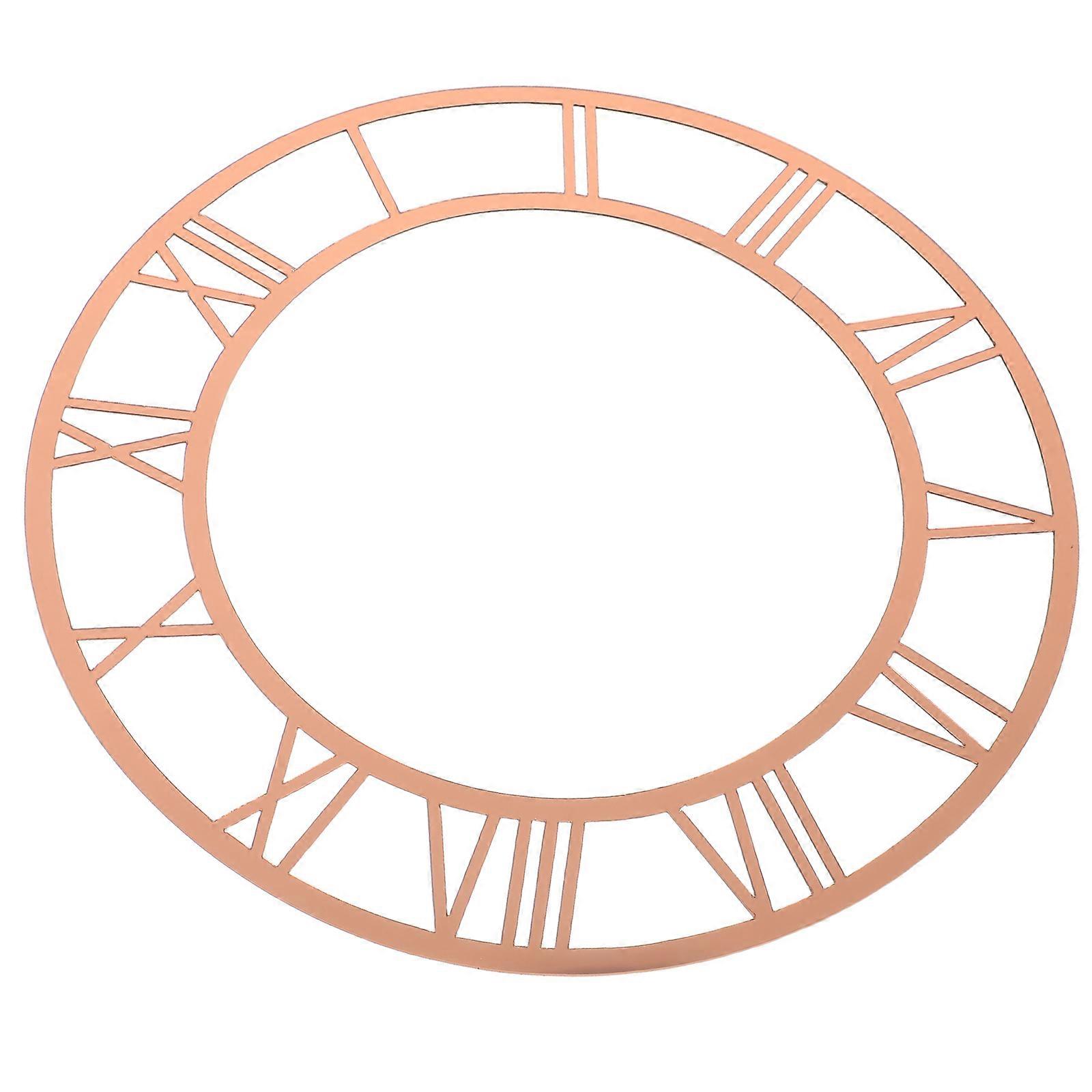 Clock Numerals Classic Clock Face for Decor Light Brown Acrylic Craft Dial