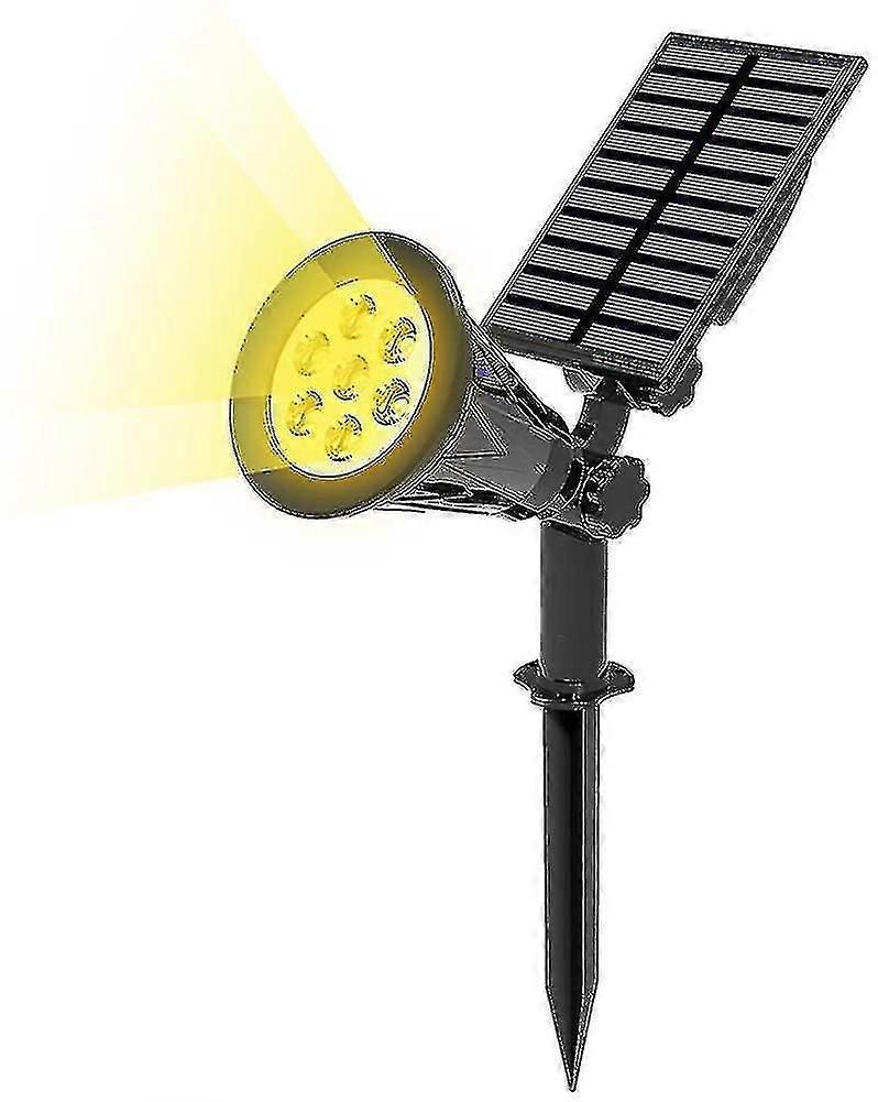 solar spotlights 7 led warm white landscape lights