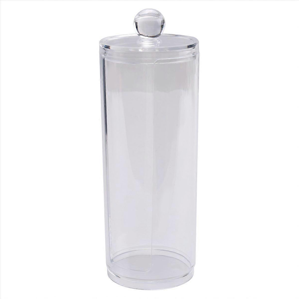 Contenitore per il trucco Tamponi di cotone con coperchio Dispenser acrilico trasparente cotone