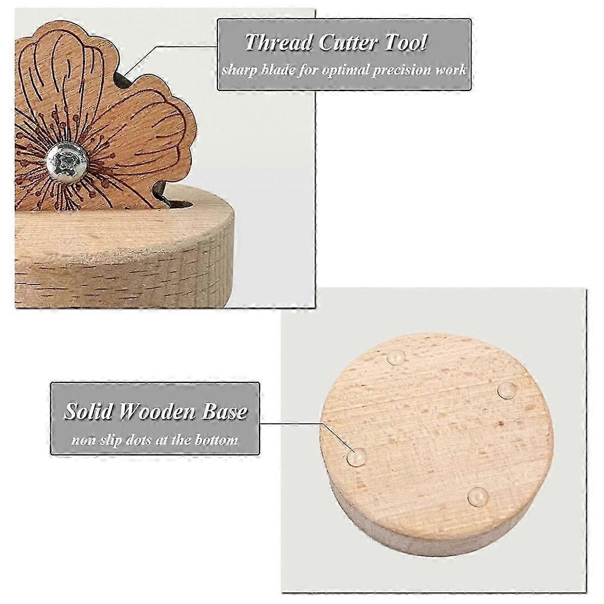 2Pcs Thread Cutter Blade Tools for Sewing Wooden Solid Sewing Cutter