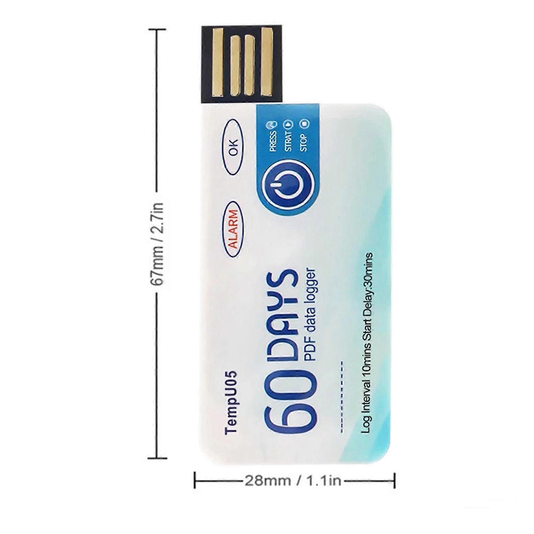 20X TempU05 Temperature Data Logger 60 Days Disposable Temperature Analyzer PDF USB