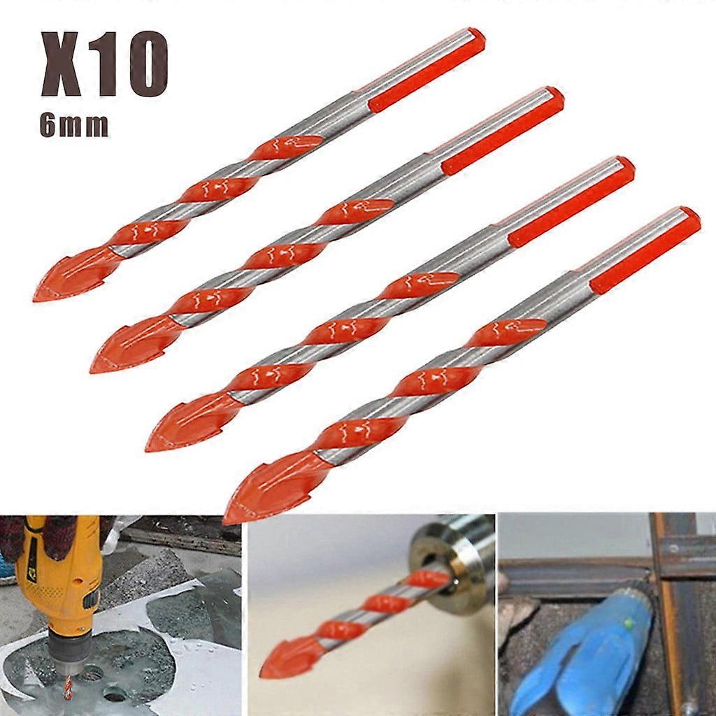 Uclet Drill Bit Ceramic Wall Hole Drill Punching Multifunctional Glass Set 10pcs Bits Working Tools & Home Improvement