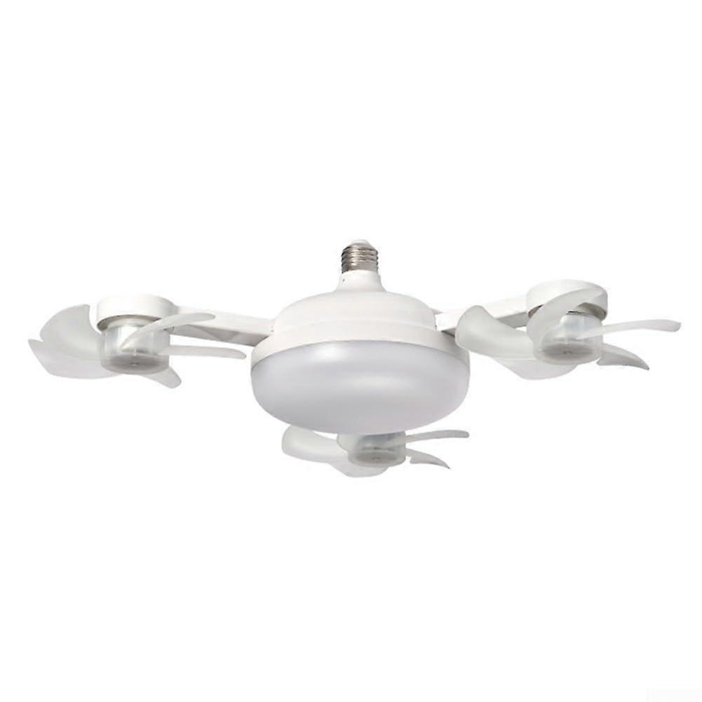 Remote Controlled LED Ceiling Fan Light with Dimmer and Stepless Dimming, Three Heads, Modern Design, Adjustable Brightness