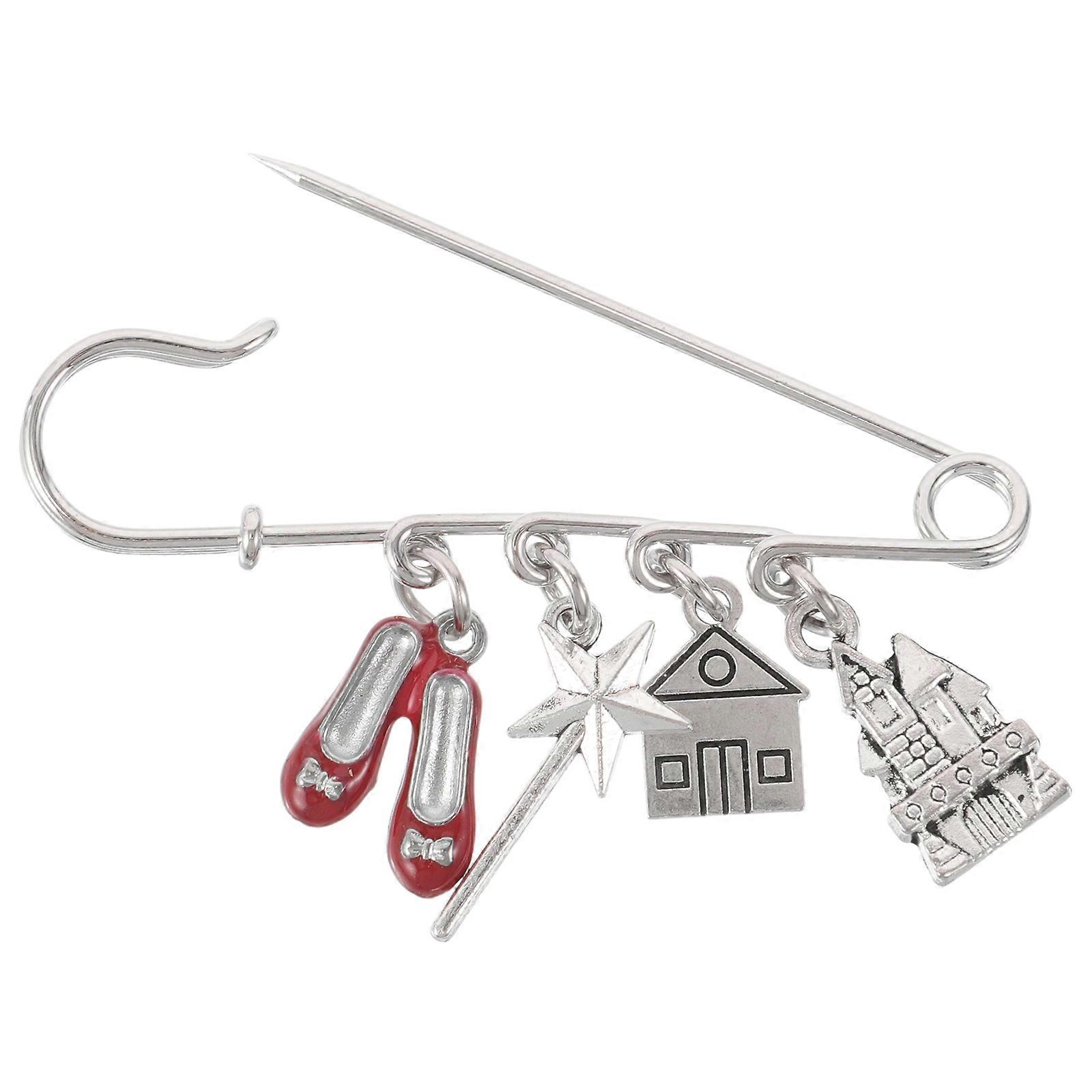 Silver Theme Brooch Pin for Decoration Metal Apparel Accessory