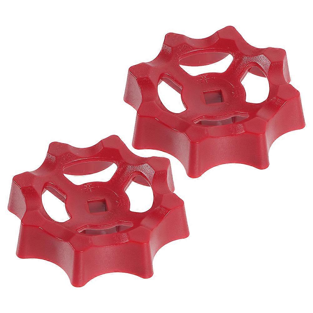 Valve Handwheel Plastic Outside Faucet Round Wheel Handle 2Pcs Replacement