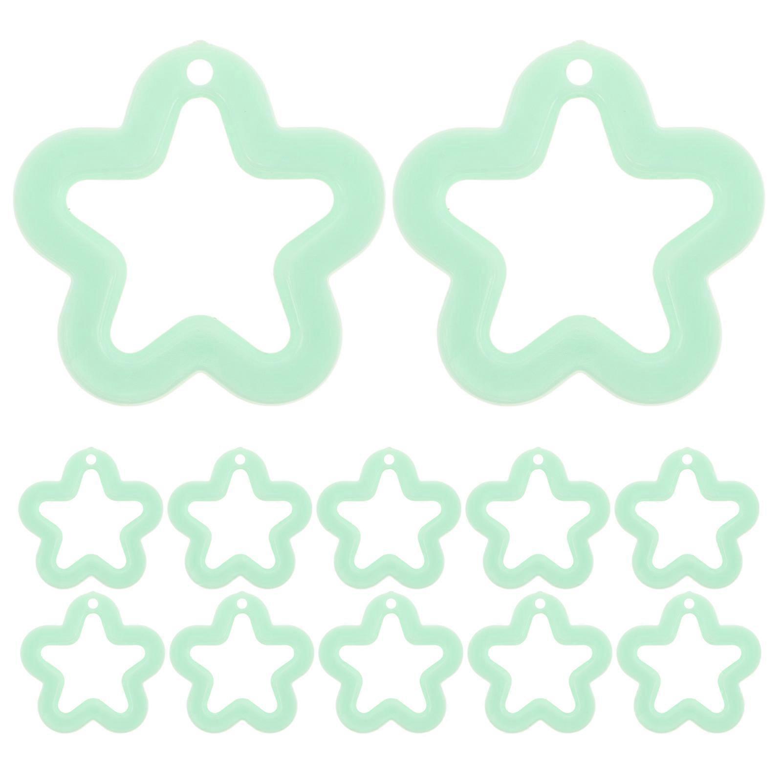 Light Pendants Charms for Craft 100Pcs Acrylic Star Keychains
