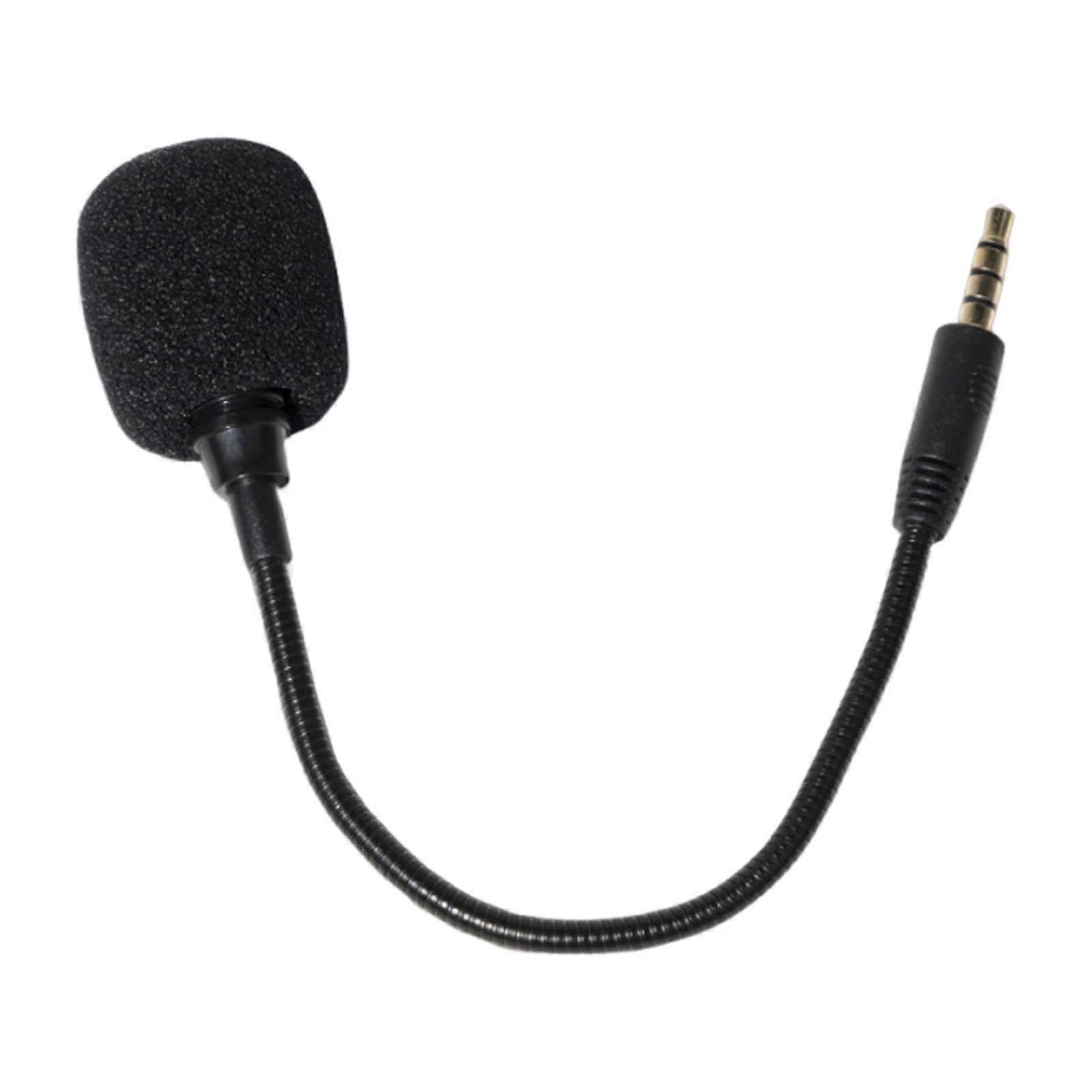 Replacement Mic 3.5mm Detachable Boom Microphone for PS4 PS5 One PC Universal Fit Black