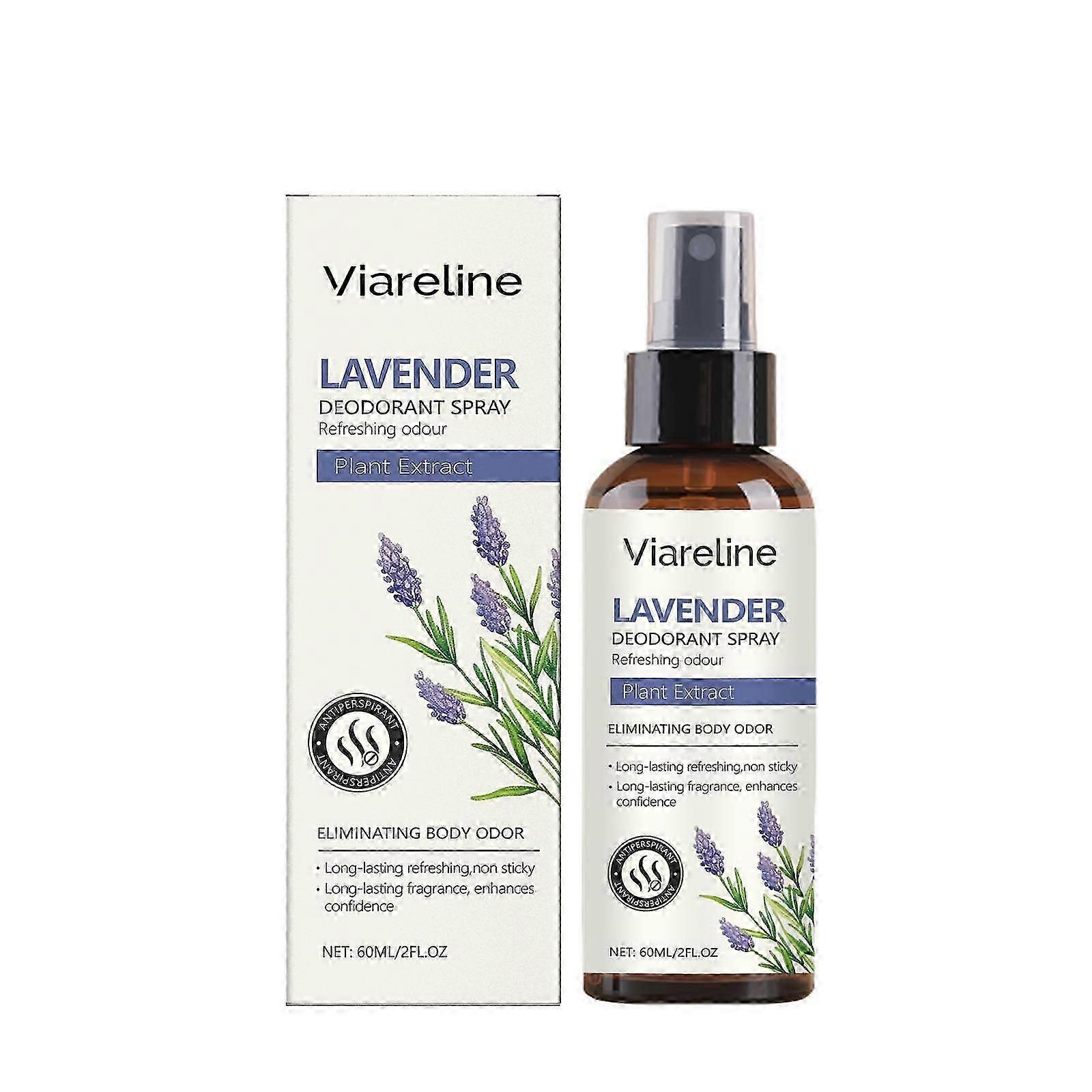 Lavender Deodorizing Spray - Natural, Gentle, Sweat Control, Travel-Friendly 60ml