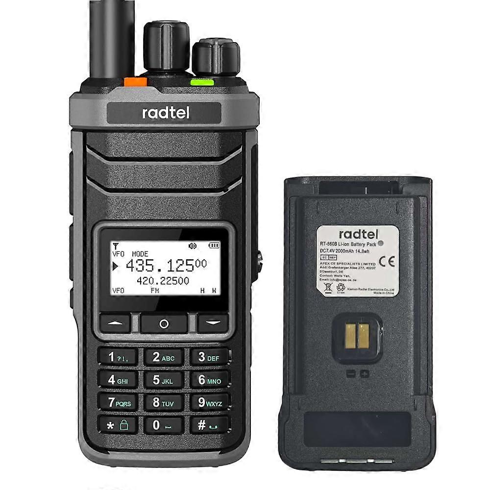 RT860 Multi Band Ham Radio HF VHF UHF SSB Receiver, 1024 Channels, TypeC Charging, Extra Battery