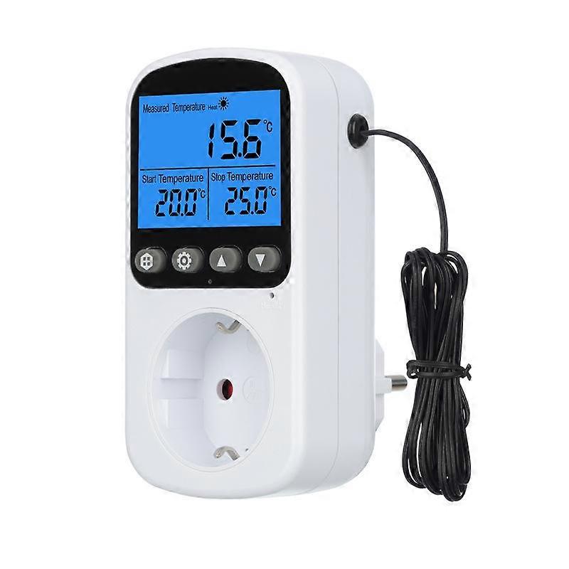 EU Outlet Plug Digital Thermostat Socket Temperature Controller Timer Switch Accuracy Cooling Heating Regulator Thermometer