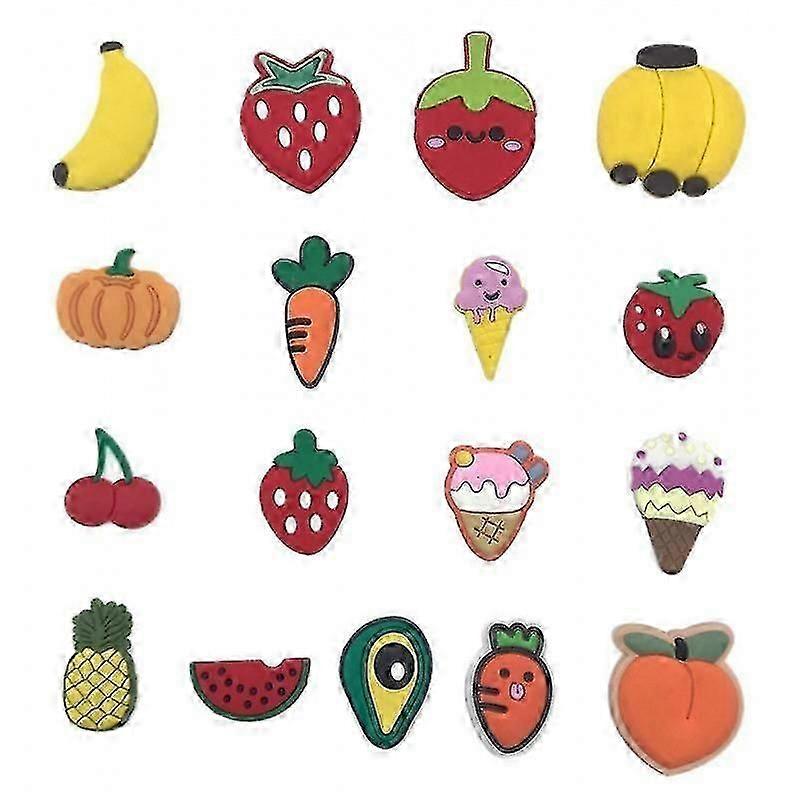 17Pcs frukt sko tilbehør for Croc Charms for tenåringer Mann og kvinner Party Favor Gift