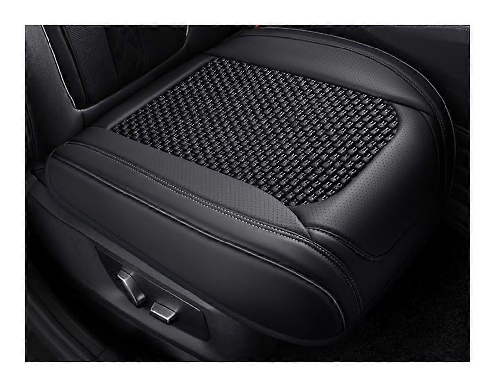 Universal PU Leather Car Seat Cover Breathable NonSlip Cushion Full Coverage Protector ABlack