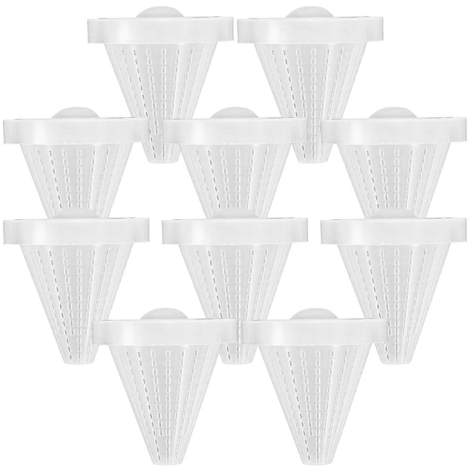 Worm Feeder Cone Feeding Cup with Suction for Fish Tank 10Pcs Set