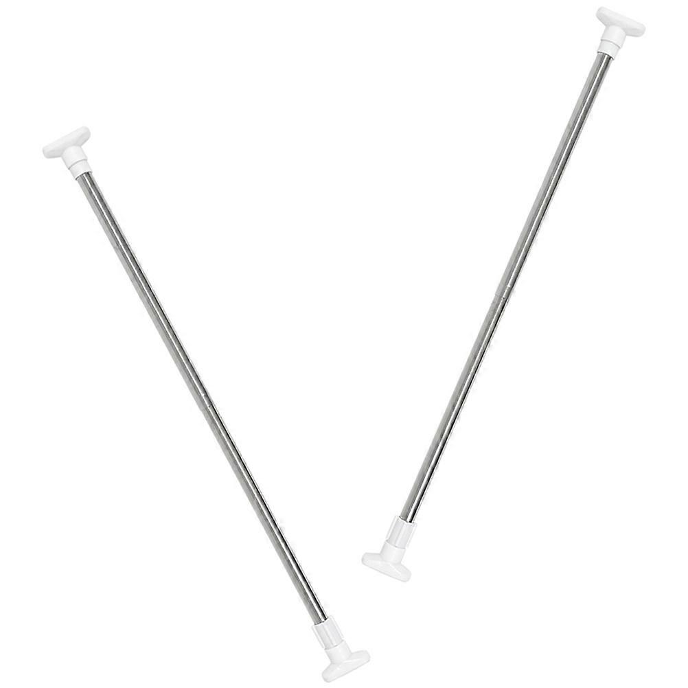 Punch-Free Telescopic Clothes Rod for Wardrobe Use 2Pcs Multi-Functional
