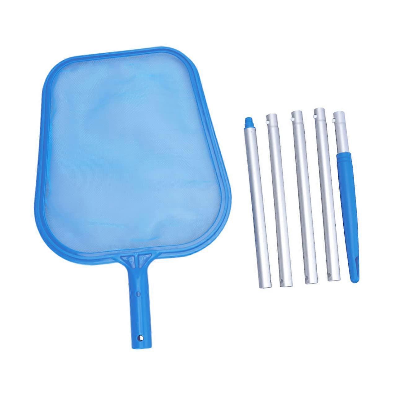 Pool Leaf Rake with Pole, Lightweight Swimming Pool Skimmer Net for Easy Debris Removal